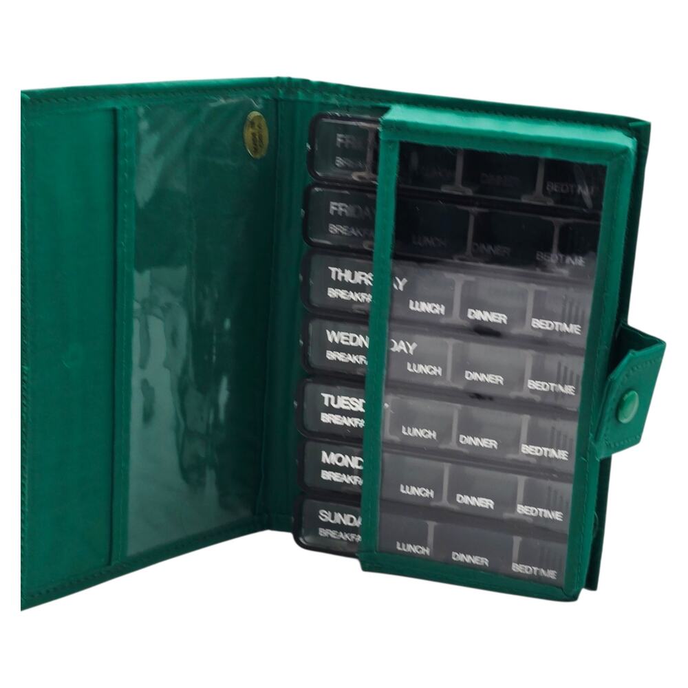 Vintage Amway Case Sorter Wallet Green Novelty